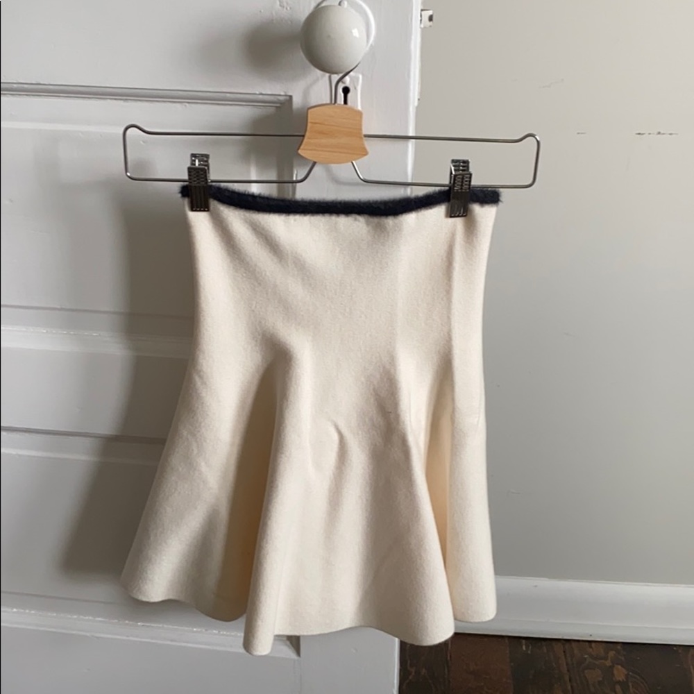 Cream Zara Knit Skirt